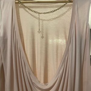 BCBGMAXAZRIA Dusty pink backless chained long sleeve